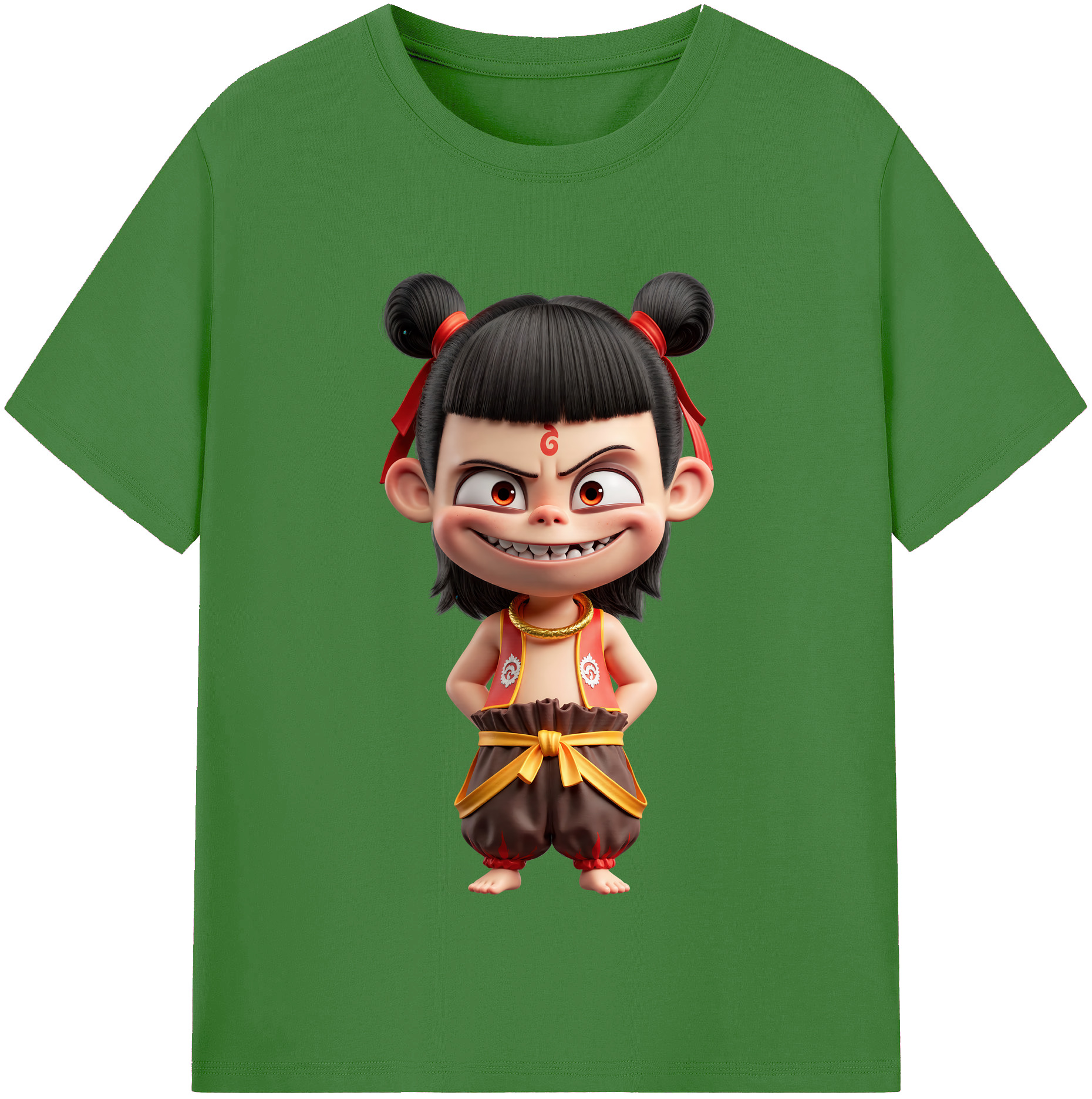 （画像用） Ne Zha 2 ナタ 魔童の大暴れ レディースカジュアルプリントTシャツ（綿100％）